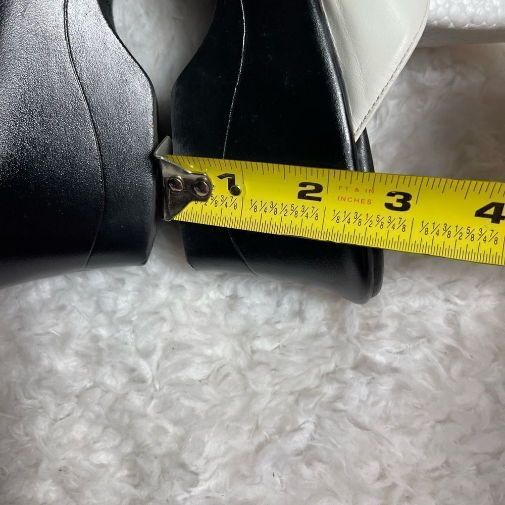 Clarks leather white straps wedge slip on sandals rubber soles size 11 - Picture 5 of 9